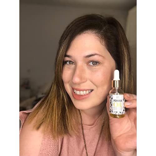 Organic Jojoba Oil Face Serum, Anti Aging Serum, Wrinkle Reduction, ?Vitamin E, Skincare Facial Serum Reduces Dry Skin, Acne Scars, Pimples, Rosacea, Eczema Psoriasis, Seborrheic Dermatitis