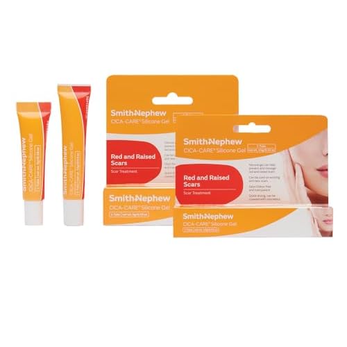 Smith + Nephew CICA-CARE Silicone gel, Advanced Scar Cream, Prevent and Manage Red and Raised Scars - New and Existing, Odor Free, Quick Drying, 1 tube of 0.53oz(15g), SKU 66801491