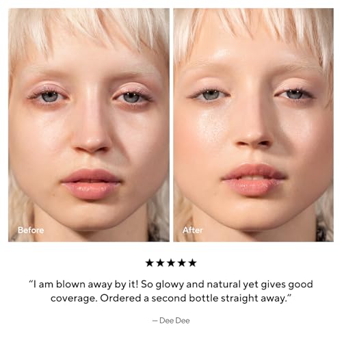 MADARA Liquid Foundation Face Makeup ? Skin Equal Soft Glow Mineral Foundation SPF15 IVORY 20-30 ml, Hyaluronic Acid, Buildable Medium Coverage, Dewy Finish, Vegan, COSMOS natural certified