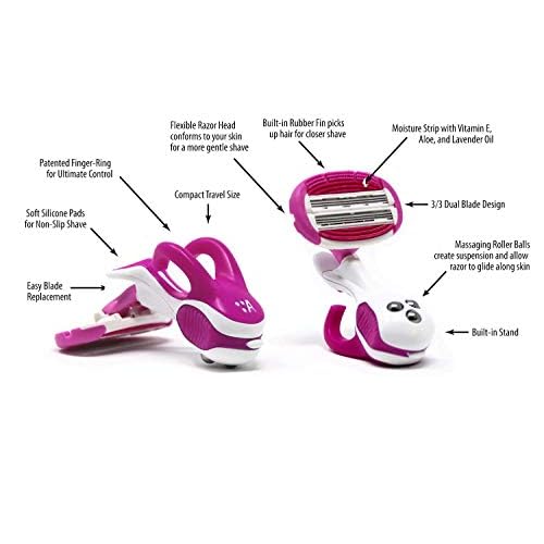 Aveline Smooth Women's Razor with 6-Blade Cartridge, Smooth Razor Blade Refill 6-Blade Cartridges (4 Refills), & Shea Butter Shaving Cream
