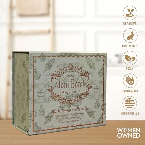 Holiday Scent Bath Bomb Gift Set - Relaxing Aromatherapy & Muscle Soak - 4-Piece