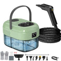 Green 2500W Handheld Steam Cleaner with 16 Accessories for Deep Home Cleaning
