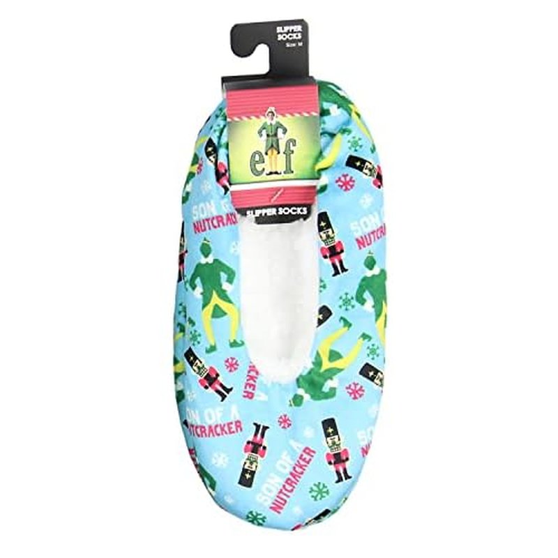 Bioworld Elf Slippers Son Of A Nutcracker Buddy The Elf Slipper Socks with No-Slip Sole For Women Men