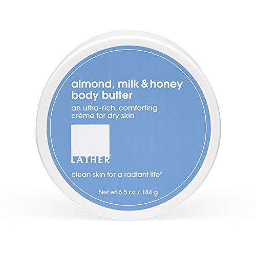 LATHER Almond Milk & Honey Body Butter - Rich Daily Moisturizer 6.5 Oz