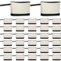 Silkfly 30 Pcs Canvas Makeup Bags Bulk Zipper DIY Black Beige