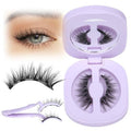 Magnetic Eyelashes with Applicator ? Easy Snap-On Magnetic Lashes for Beginners, Natural Cat Eye Look, No Glue No Liner, Reusable Lightweight Strip Lashes by Yawamica