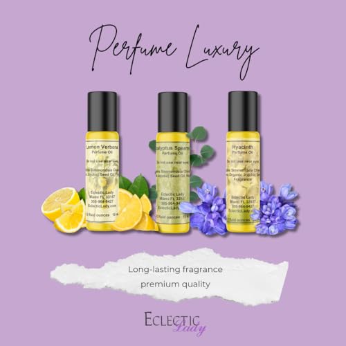 Hyacinth Long Lasting Perfume Oil - Portable Roll-on Floral Fragrance - Travel Size & Sweet Scented Body Oil for Women - Essential Oil for Spring & Summer Season or for Daily Use (1.0 Oz)