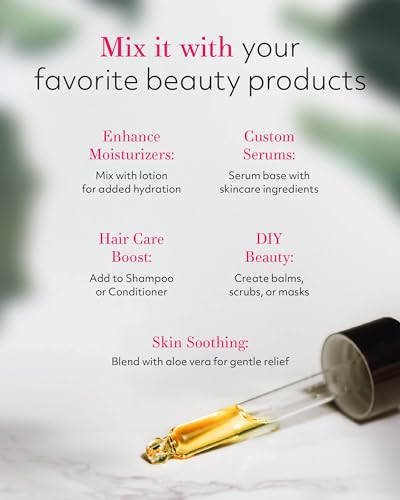 Pure Cold Pressed Jojoba Oil 16 Fl Oz - Natural Moisturizer for Skin Hair Nails (Pack of 1)