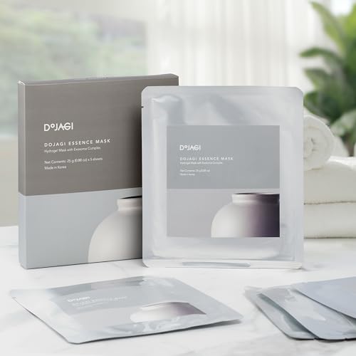 DOJAGI Hydrogel Exosome Face Mask Set - Intensive Hydration & Firming, 5 Sheets