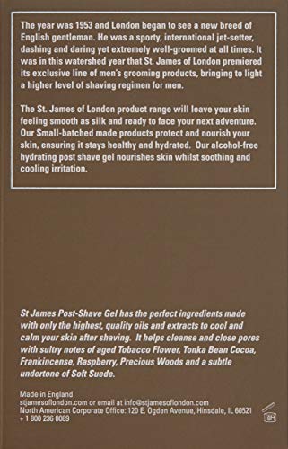 Men's Natural Post Shave Gel - Tonka & Tobacco Scent, Alcohol-Free