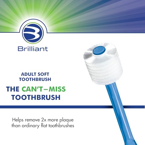 Adult Soft Toothbrush 6 Pack with Round Head & All-Around Clean - Assorted Colors