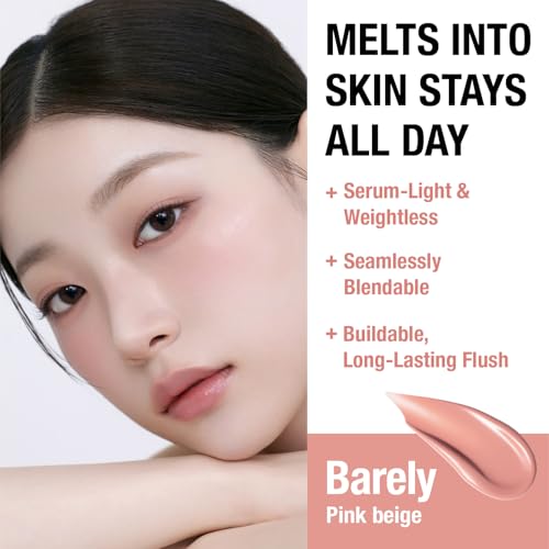 DEARDAHLIA Petal Drop Liquid Blush - Barely - Water-Serum, Natural Glow