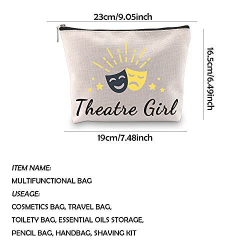 WCGXKO Theatre Girl Zipper Makeup Bag Musical Lover Theatre Nerd (Theatre)