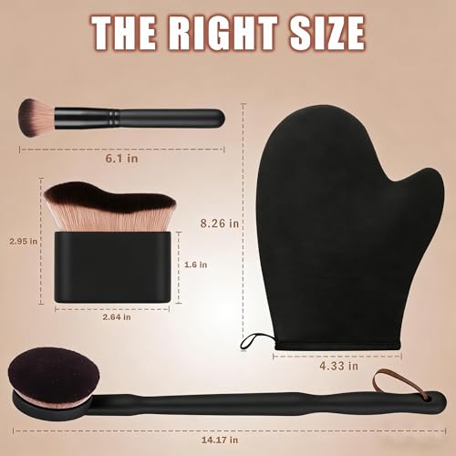 4in1 Self Tanning Mitt & Brush Kit for Body & Back Applicator – KELILO