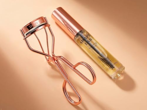 2-Piece Eyelash Curler & Organic Castor Oil Set for Fuller, Healthier Lashes