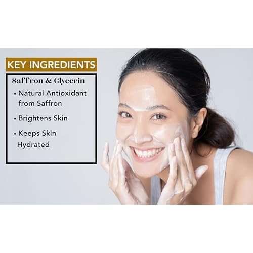 Handmade Pure Glycerine Saffron Soap that deep cleans your skin, giving a natural shine to your skin. Removes tanning 100% Organic, 100 Gr (pack of 4)