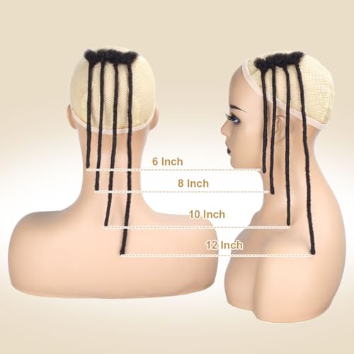 18 Inch Human Hair Loc Extensions - 40 Strands, Handmade Dreadlocks, Variation 1b / 18 Inch-40s