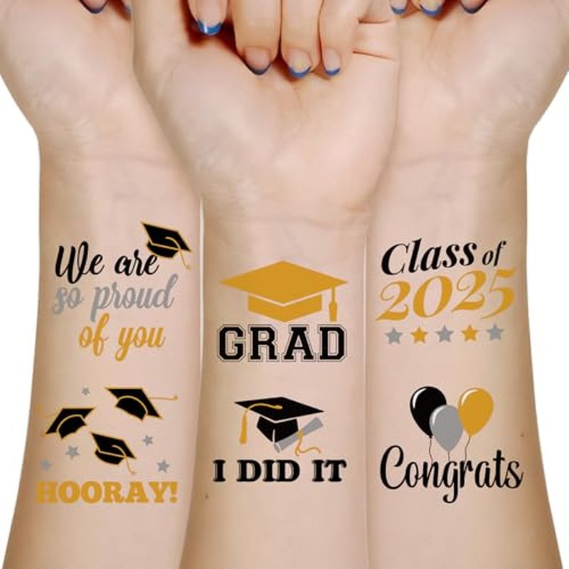 256PCS Graduation Tattoos Party Supplies 2025 ? Congrats Grad Prom Party Favors Decorations