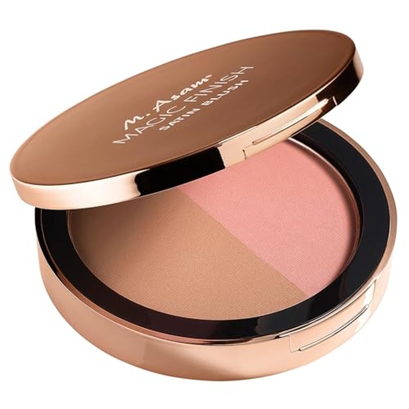 M. Asam Magic Finish Satin Blush Dark Honey & Nude Flush (0.14 Oz) ? Make-Up Powder Blush For A Fresh & Radiant Look With Hyaluronic Acid & Ultra-Fine Color Pigments For Fuller Looking Cheeks