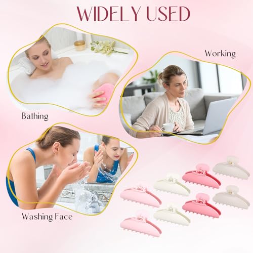 Yuxung 16Pcs Pastel Color Hair Claw Clips Bulk 4.33 Inch for Women
