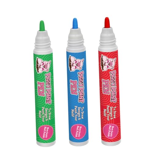Kids Nail Polish Pens Bundle - Non-Toxic Water-Based Nail Art Markers