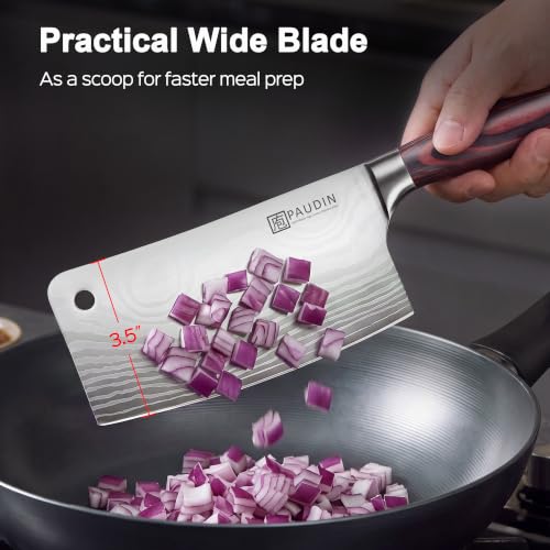 7 Inch Meat Cleaver Knife - Ultra Sharp Kitchen Chopping Tool