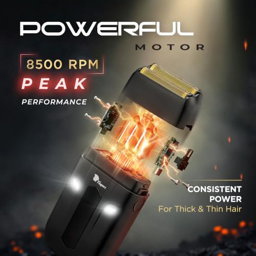 Men's Cordless Foil Shaver with 8500 RPM High Torque & Nano-Close Blades