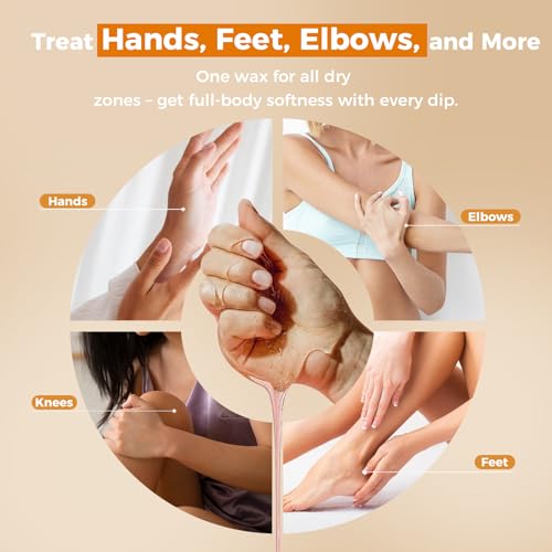 GIRLEARLE Unscented Paraffin Wax Refill Set 10x200g for Hands & Feet, Dry Skin Relief, Moisturizing, Compatible with All Wax Machines - White