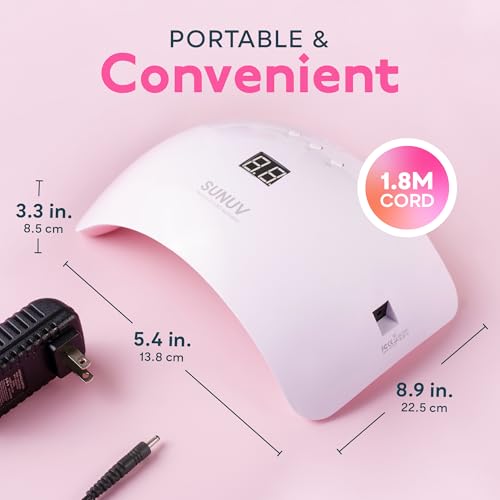 UV LED Nail Lamp for Gel Polish - Auto Sensor, Pink SUNUV SUN8