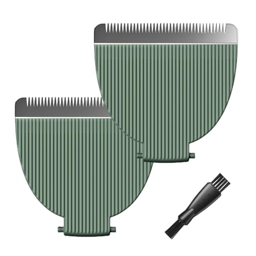 Replacement Blades Compatible with Meridian Trimmer Blades,Green Ceramic Blades for Meridian Replacement Blades Compatible with Meridian Body Trimmer (Oynx,Sage & Ocean),Stainless Steel,2 Pack.
