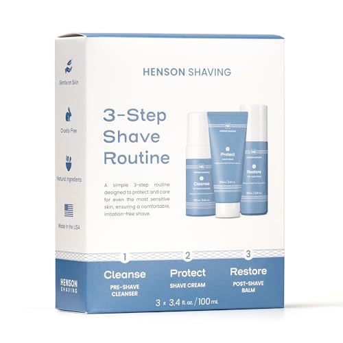 Men's 3-Step Shaving Kit with Cleanser, Shaving Cream & After-Shave Balm