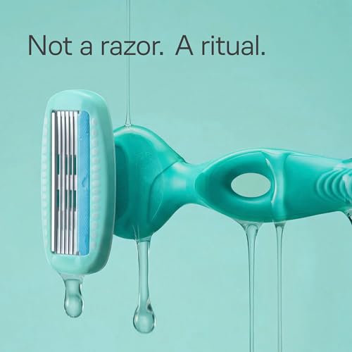 Women’s 5-Blade Sensitive Razor with Refill Pack – Hypoallergenic & Moisturizing