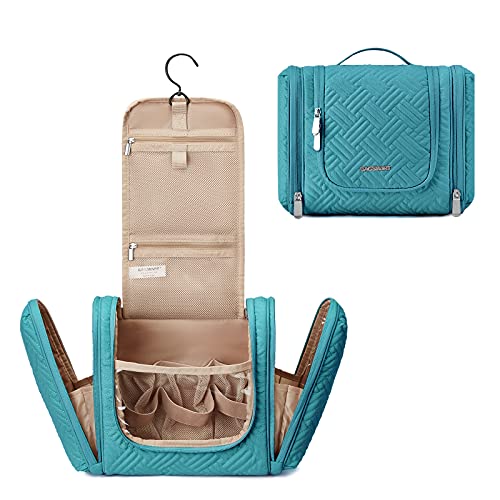 Hanging Toiletry Bag for Women - Large Blue Travel Organizer with Hook