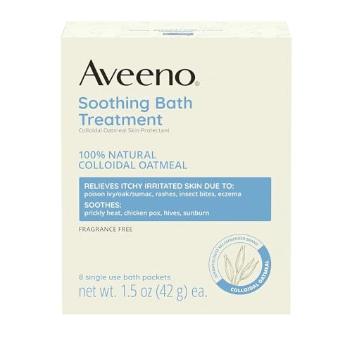 Aveeno Fragrance-Free Colloidal Oatmeal Bath Treatment Pack of 2 - Soothing Skin Relief for Sensitive and Irritated Skin