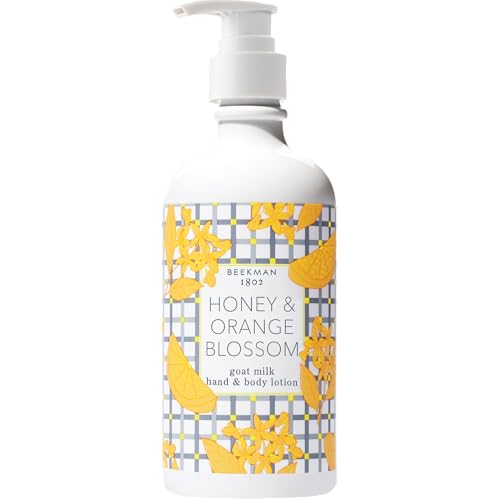 Beekman 1802 Goat Milk Lotion ? Body Lotion & Hand Lotion for Dry Skin, Lightweight Non-Greasy Formula with Shea Butter & Jojoba Oil, Cruelty Free, Lotion Pump ? Honey & Orange Blossom