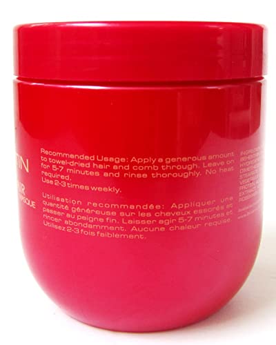 Anti-Frizz Hair Mask with Keratin & Shea Oil - Nourishing Smoothing Treatment, 16.9 fl oz
