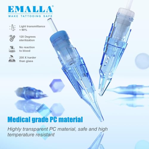 Professional Tattoo Cartridge Needles 20Pcs - Model 1007RLL - Precise & Durable for Artists