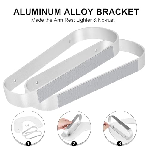 U Shaped Arm Rest for Nails Tech,Cleanable Leather Manicure Nail Hand Rest Stand,Nail Armrest Pillow for Acrylic Nails Salon Tool,Aluminum Alloy Holder,Non-slip Pads