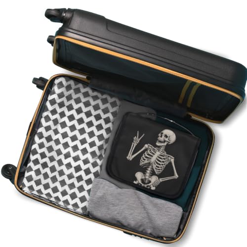 Travel Hanging Toiletry Bag with Multiple Compartments and Hook for Men and Women