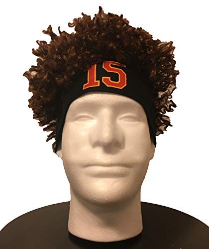 Watt's Wigs Mahomes Star Athlete Headband Wig - Long Blonde Hair with Printed Headband - One Size Fits All