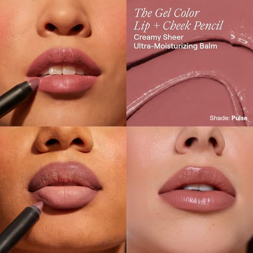 Nudestix Gel Color Lip & Cheek Balm - Pulse - Hydrating Tinted Stick with Glossy Shine