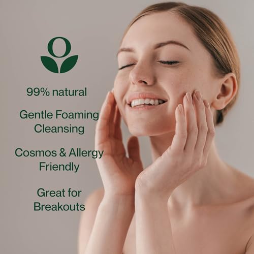 Natural Tea Tree Face Wash for Sensitive Skin - Vegan & Paraben-Free 4.2 Fl Oz
