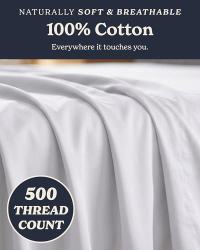 Beckham Hotel Collection 100% Cotton Queen Sheet Set - White / 4-Piece
