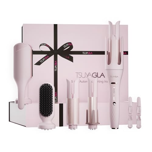 5-in-1 Automatic Curling Iron Set with Interchangeable Ceramic Barrels
