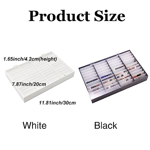 StepOK Nail Display Box with 44 Dividers – Clear Nail Art Organizer