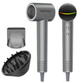 Healthkeep Grey 1500W Ionic Hair Dryer with Diffuser & Brushless Motor