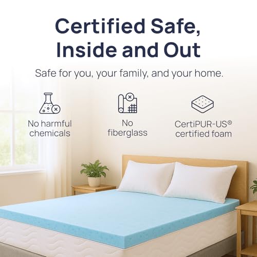 Sure2Sleep 2-Inch Gel Swirl Memory Foam Mattress Topper King Size - Cooling & Pressure Relief