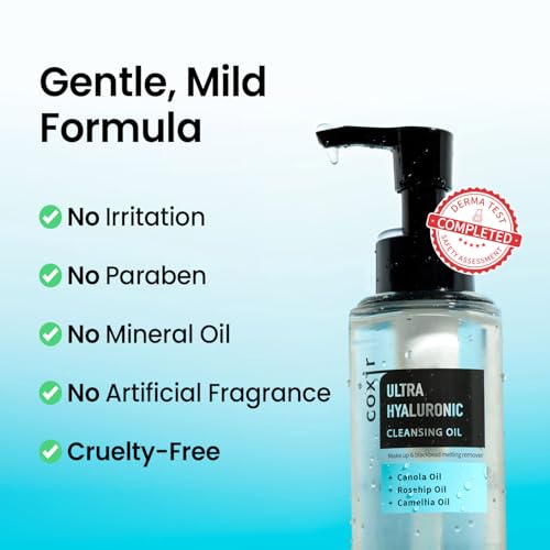 coxir ULTRA HYALURONIC CLEANSING OIL 5.07 fl.oz + GREENTEA PH CLEAR FOAM CLEANSER 5.07 fl.oz l Gentle Facial Cleanser, Blackheads, Deep Cleansing, Hyaluronic Acid, Korean skincare