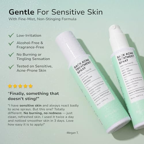 BellamiLuxx Back and Body Acne Treatment Spray: 2% Salicylic Acid &