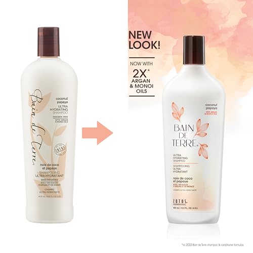 Shampoo & Conditioner Set - Coconut Papaya Hydrating Deep Moisture for Dry Hair - 13.5 Fl Oz - Vegan & Paraben-Free